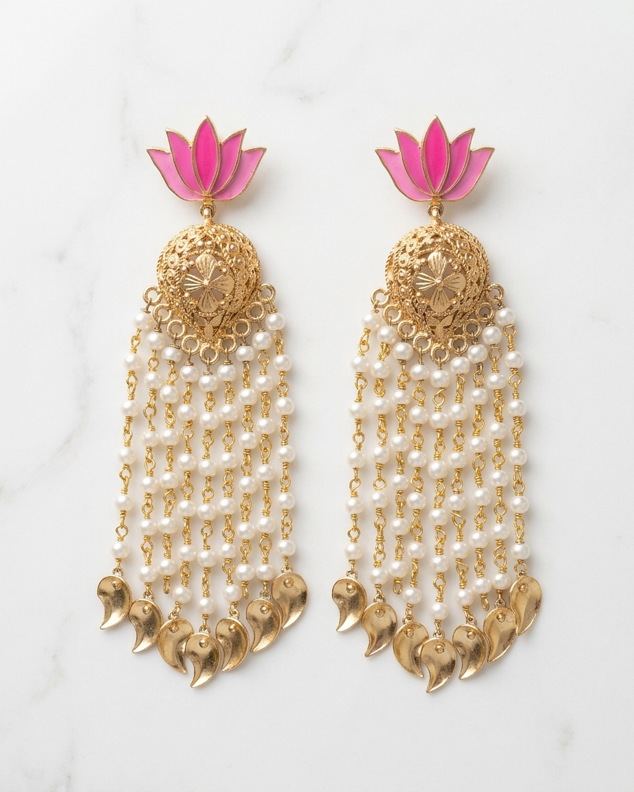 Earring: Pearl & Enamel