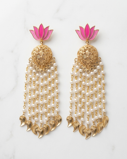 Earring: Pearl & Enamel