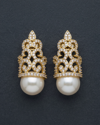 Earring: Cubic Zircon & Pearl