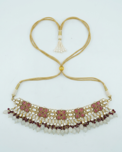 Necklace: Uncut Polki Kundan & Tourmaline