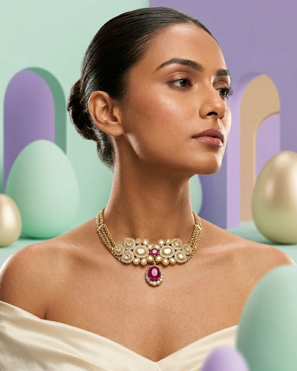Neck Chain: Cubic Zircon & Tourmaline