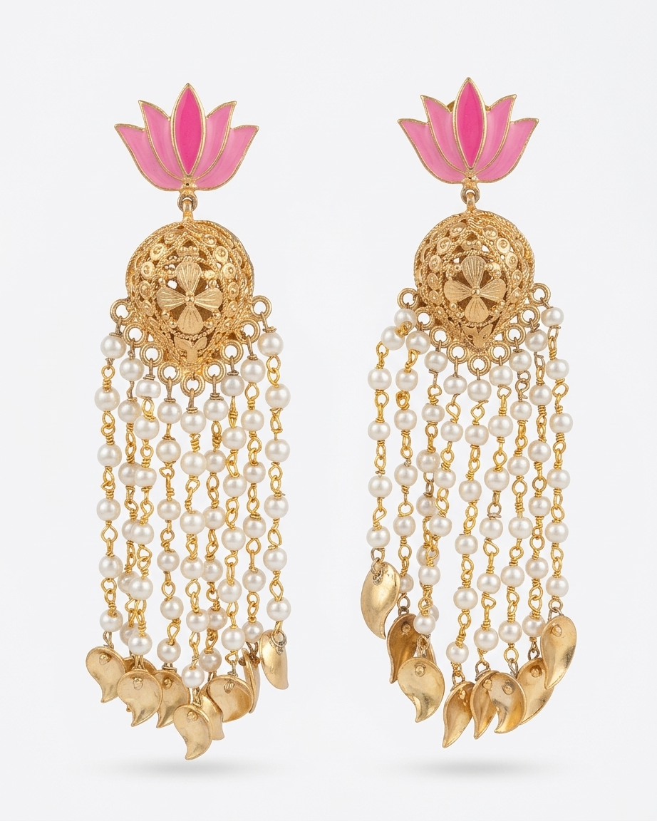 Earring: Pearl & Enamel