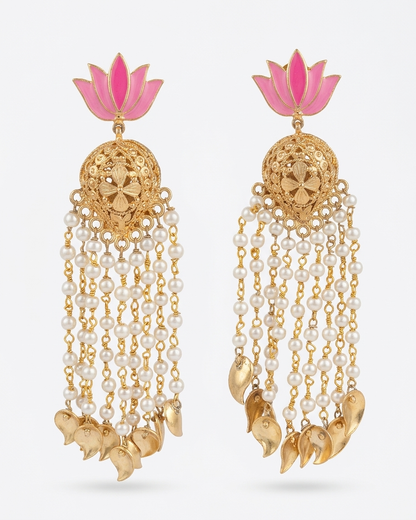 Earring: Pearl & Enamel