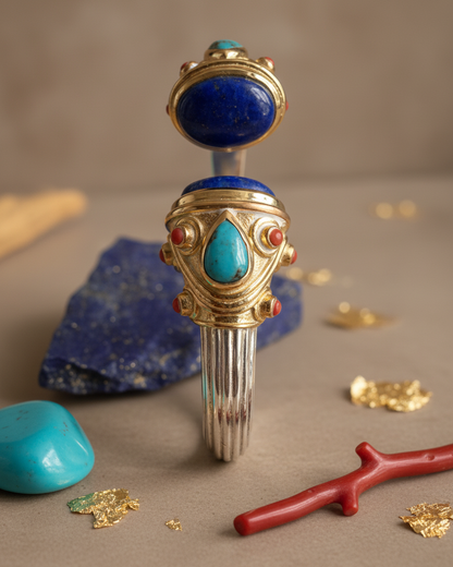 Bangle/Bracelet: Lapis, Turquoise & Coral