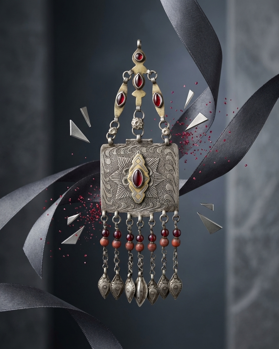 Neck Chain: Garnet & Coral