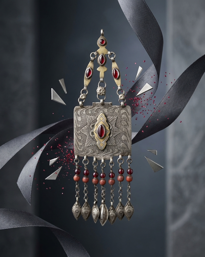 Neck Chain: Garnet & Coral