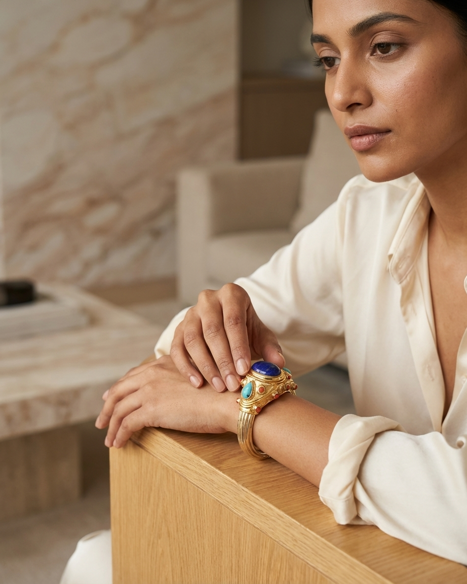 Bangle/Bracelet: Lapis, Turquoise & Coral