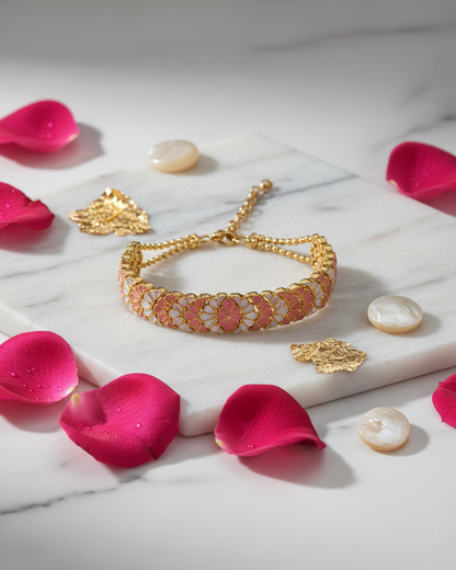 Bangle/Bracelet: Inlay & Pearl