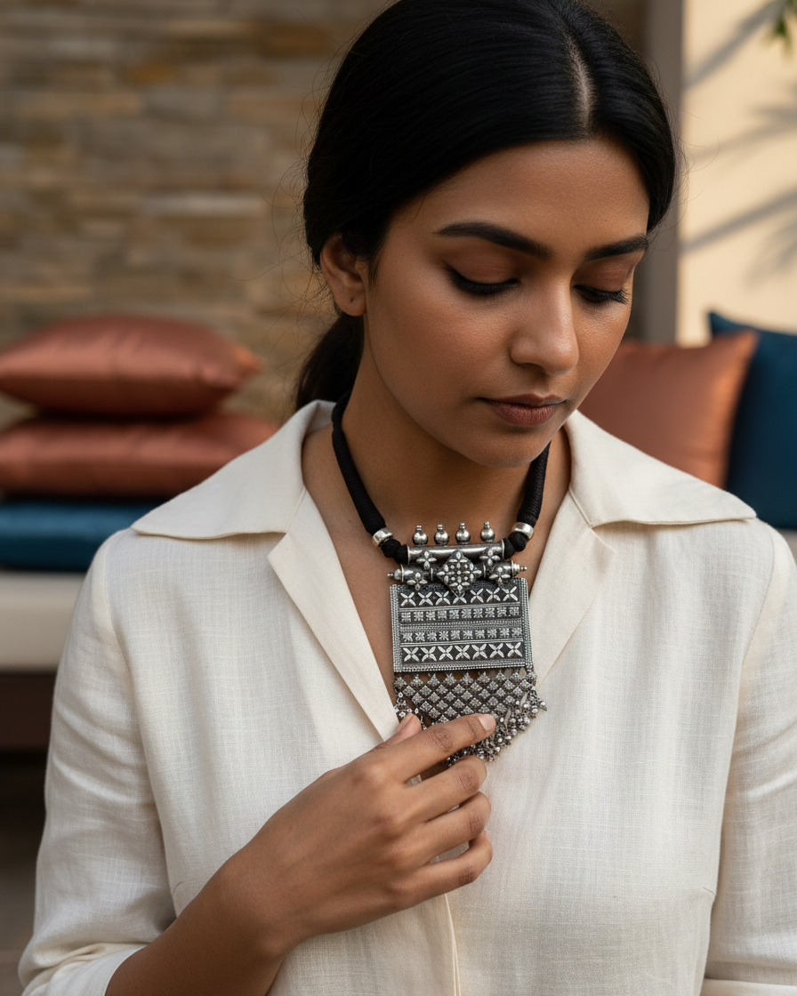 Neck Chain: Rectangular Antique