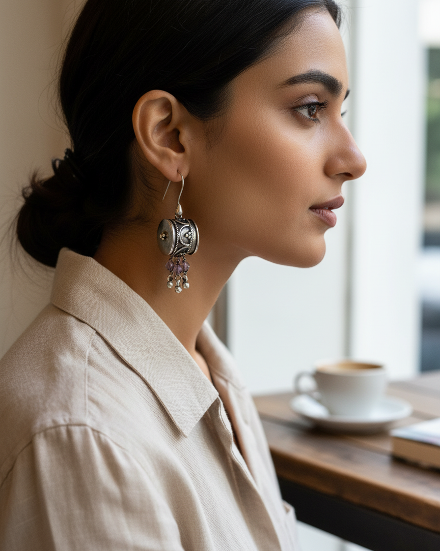 Earring: Amethyst