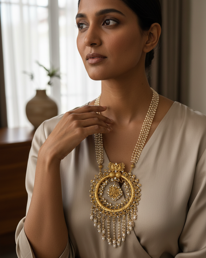Neck Chain: Pearls & Kundan