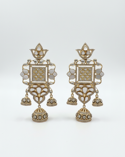 Earring: Inlay & Cubic Zircon