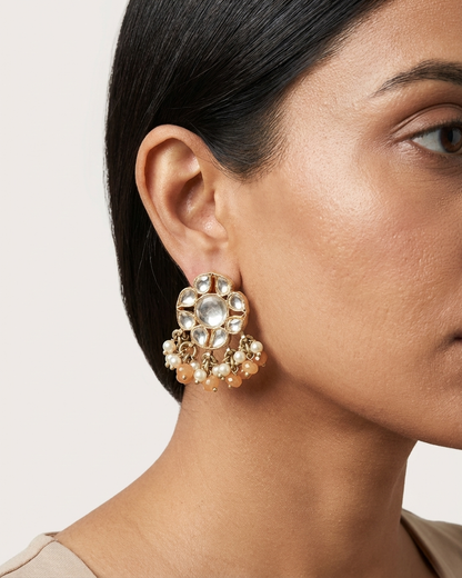 Earring: Kundan, Pearls & Beads