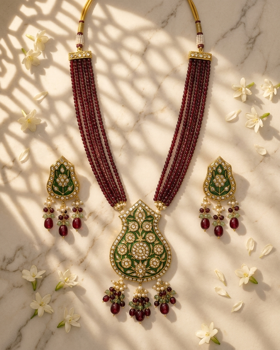 Necklace Set: Pearls, Ruby & Kundan