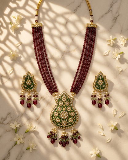 Necklace Set: Pearls, Ruby & Kundan