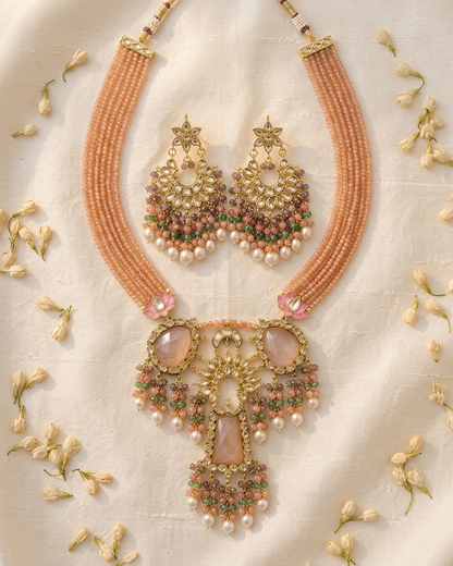 Necklace Set: Kundan, Beads & Stone