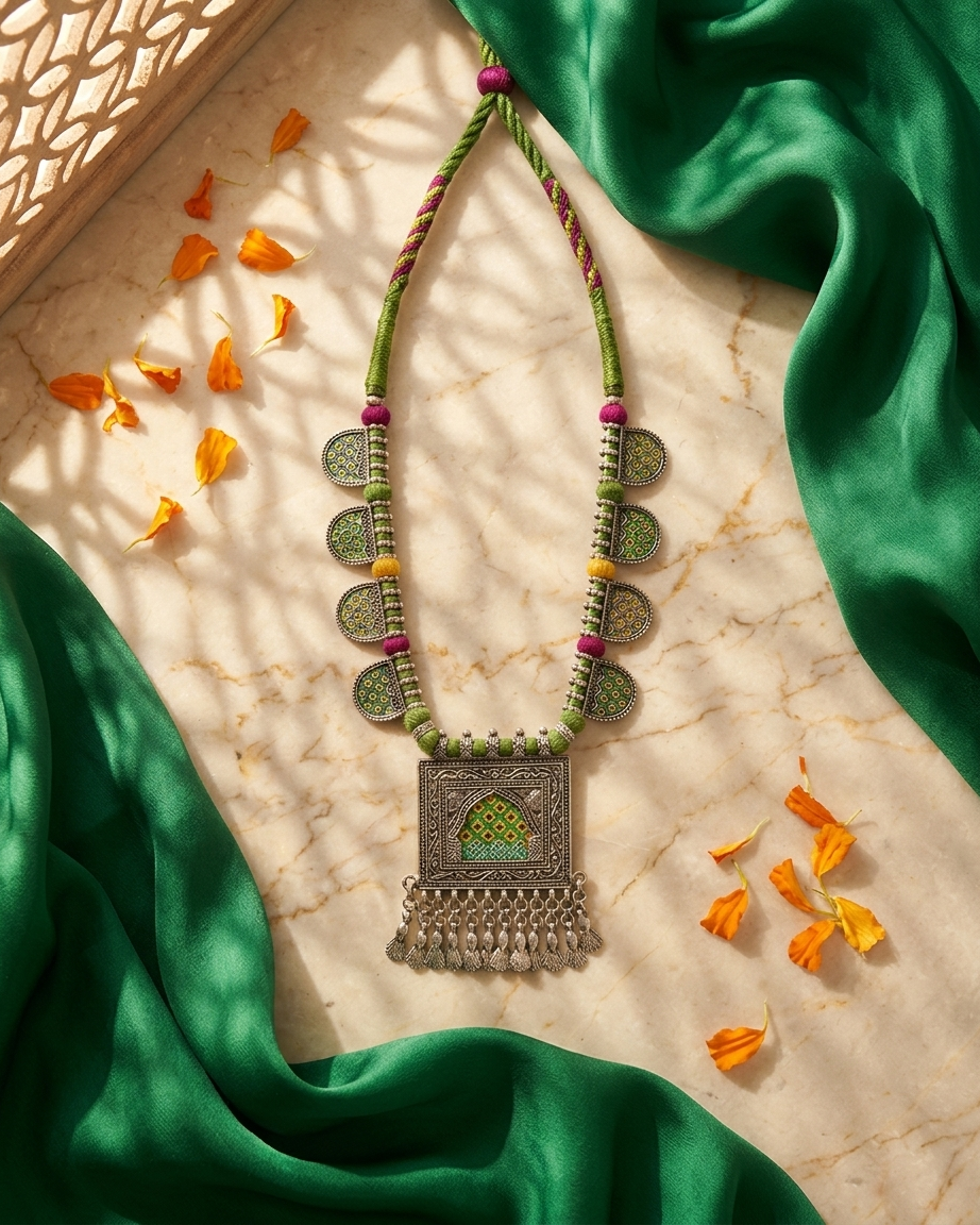 Neck Chain: Kalamkari