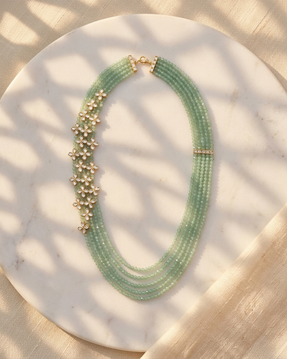 Necklace Set: Jade & Crystal Glass