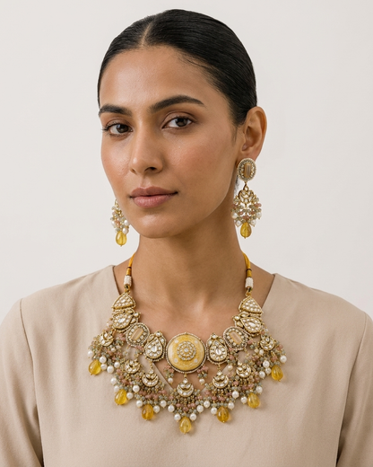 Necklace Set: Pearls, Multi Stones & Kundan