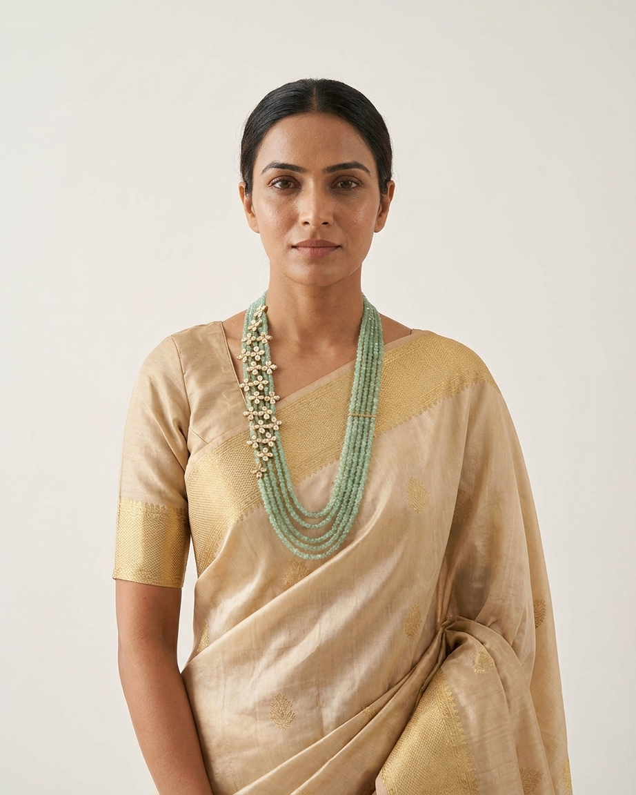 Necklace Set: Jade & Crystal Glass