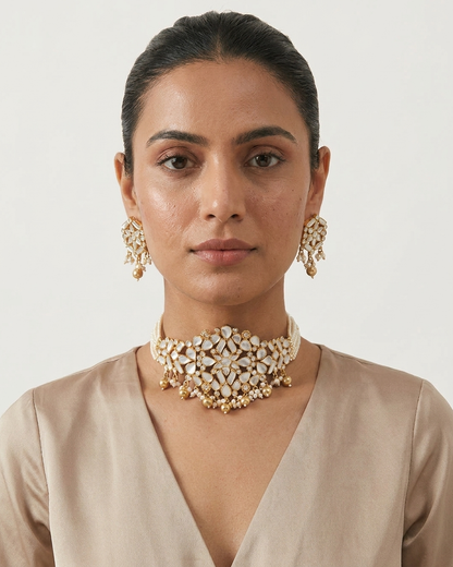 Necklace Set: Inlay & Pearl