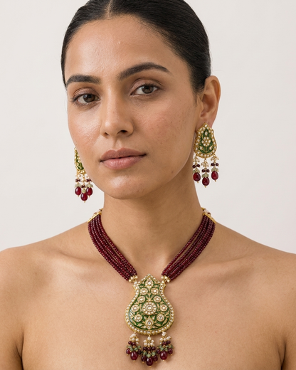 Necklace Set: Pearls, Ruby & Kundan