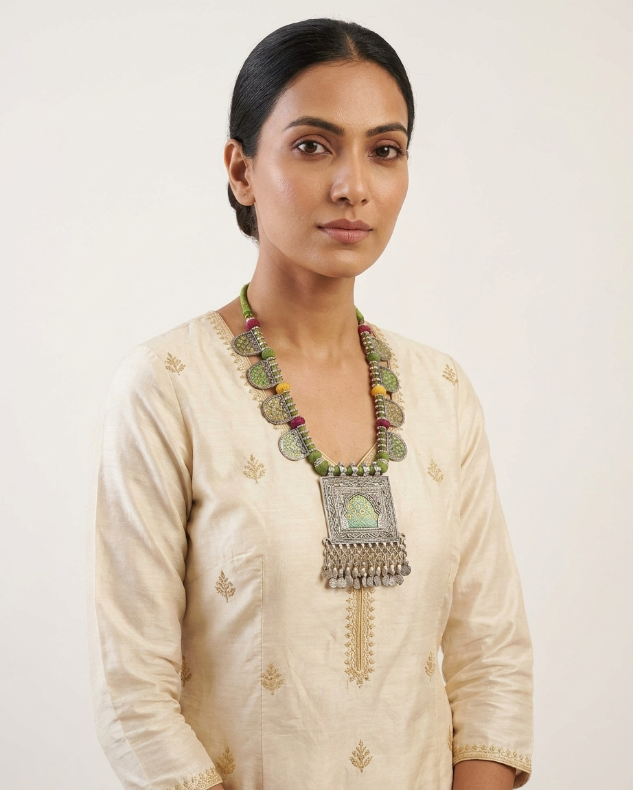Neck Chain: Kalamkari