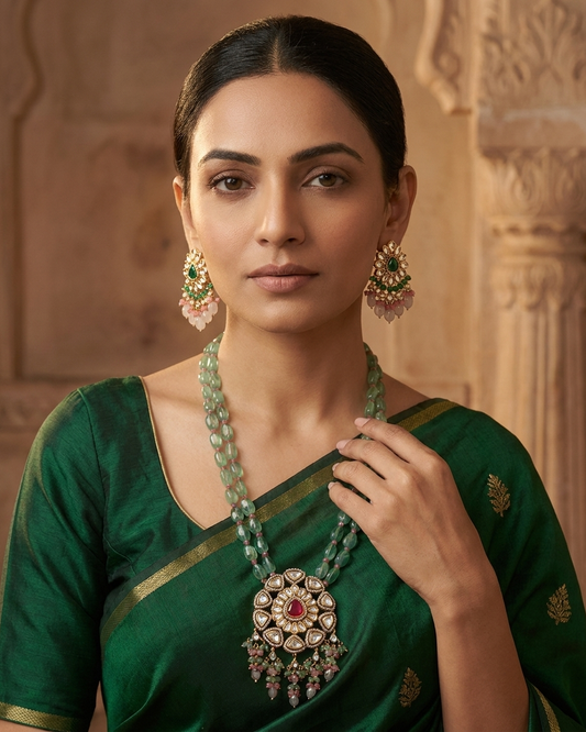 Necklace Set: Kundan & Tourmaline