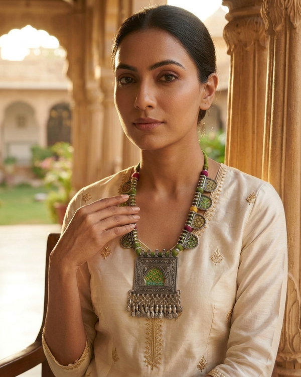 Neck Chain: Kalamkari