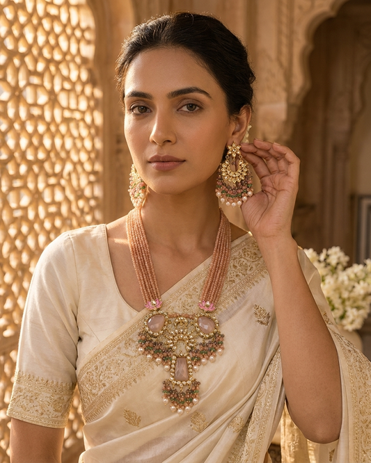 Necklace Set: Kundan, Beads & Stone