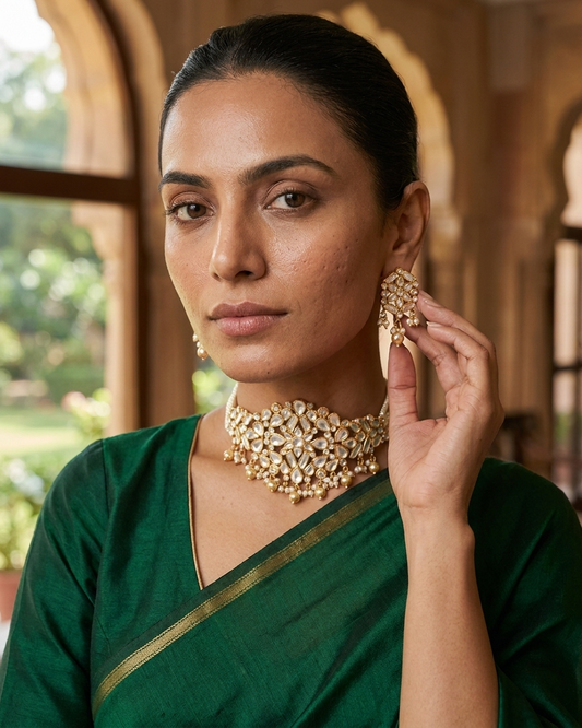 Necklace Set: Inlay & Pearl
