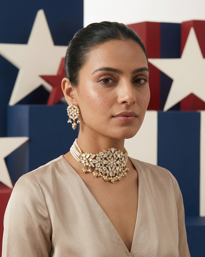 Necklace Set: Inlay & Pearl