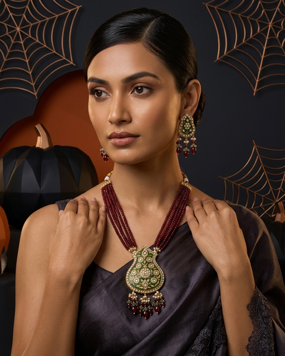 Necklace Set: Pearls, Ruby & Kundan