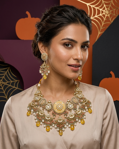 Necklace Set: Pearls, Multi Stones & Kundan