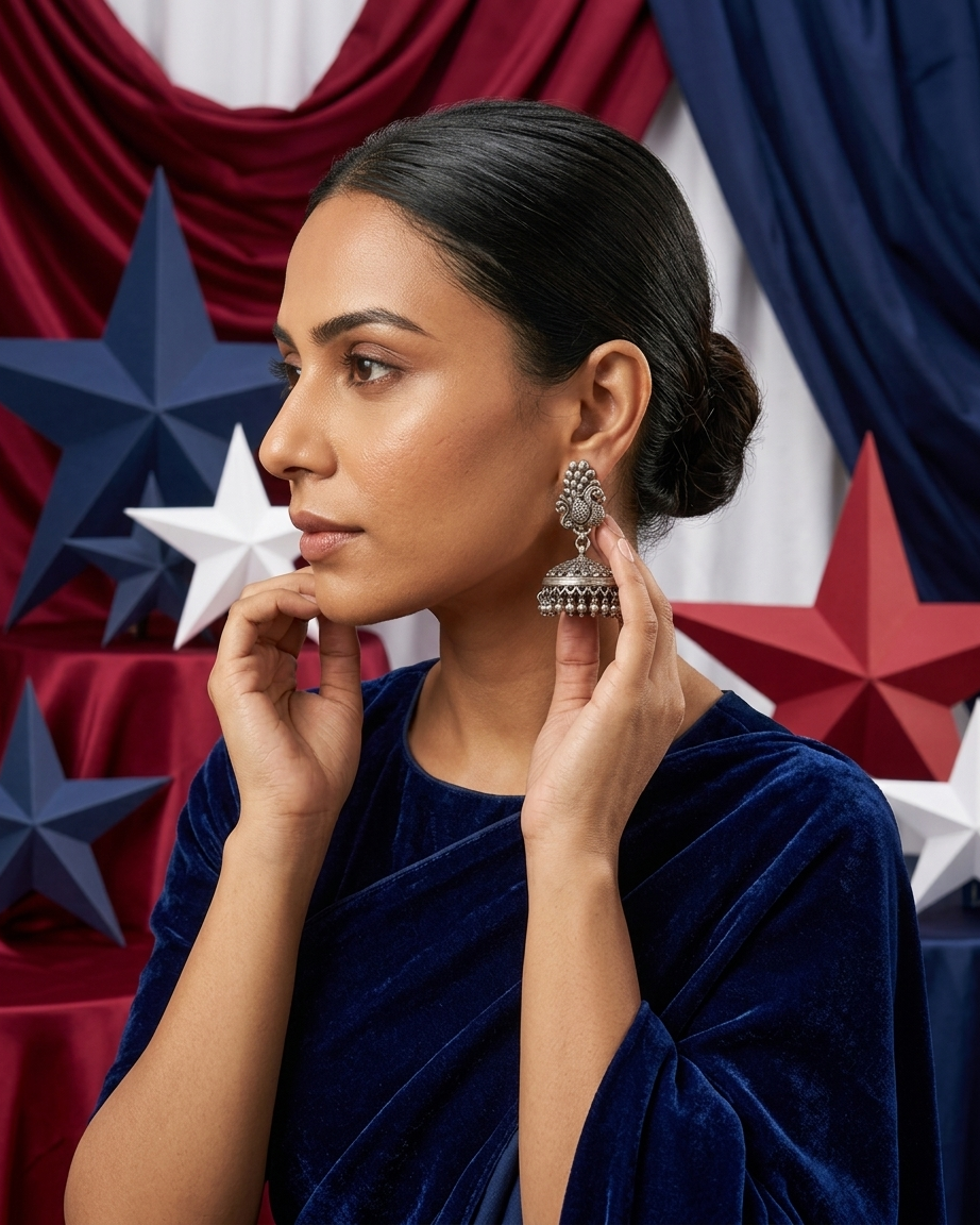 Earring: Dancing Peacock